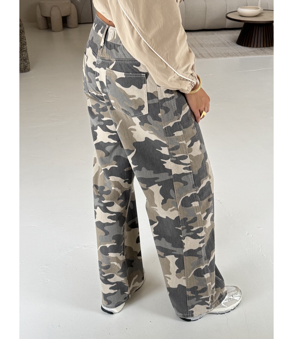 Jeans wide leg camo | Noor
