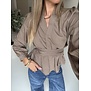 Blouse geruit beige | Suze