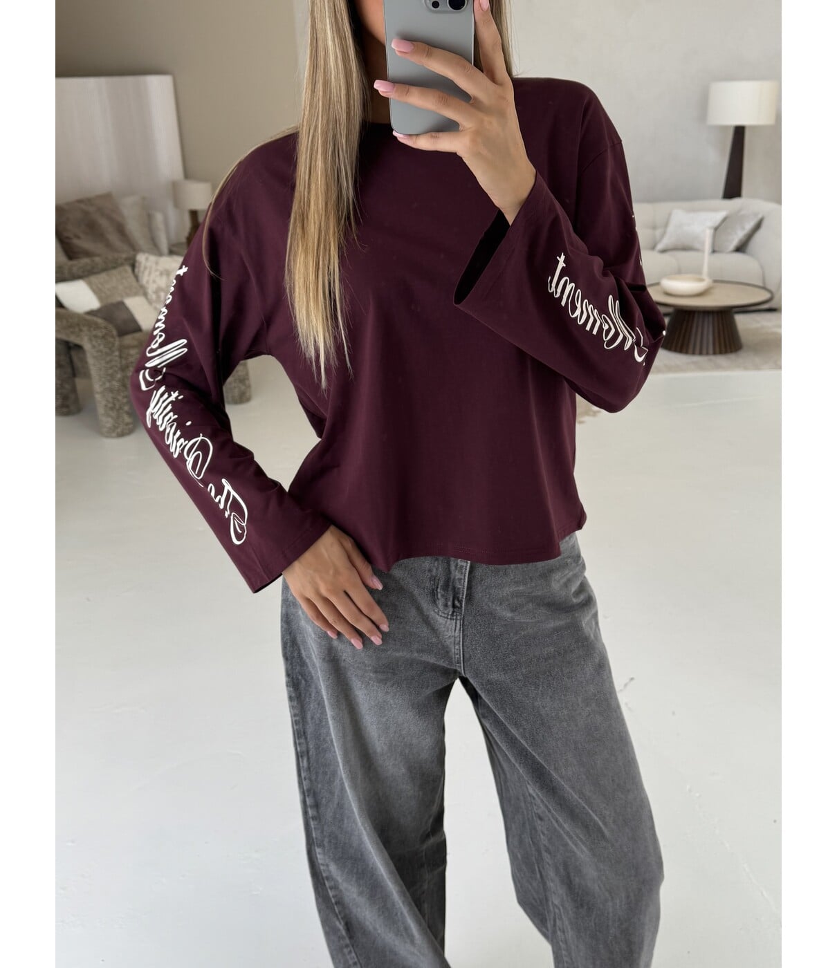 Longsleeve bordeaux | Betty