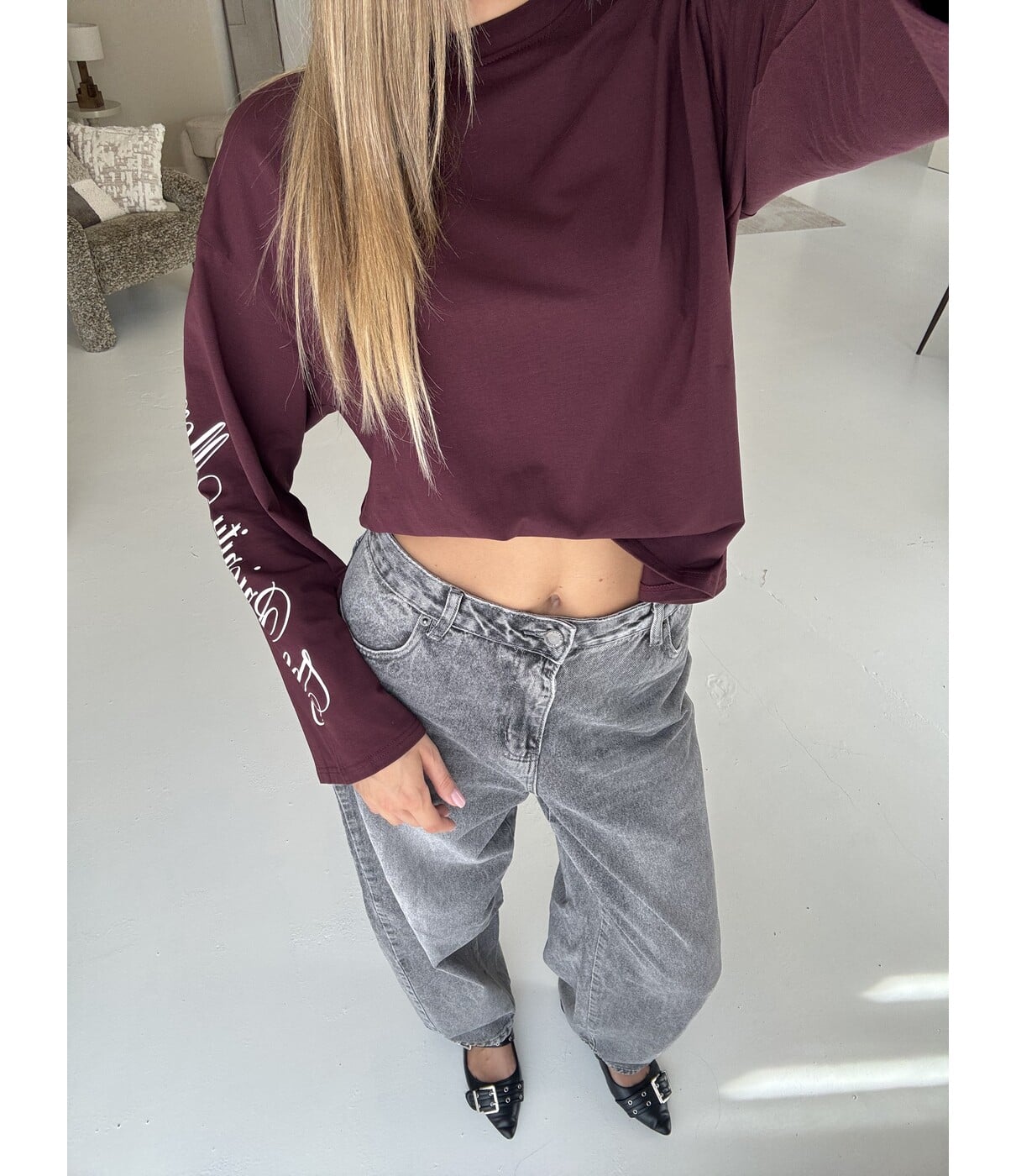 Longsleeve bordeaux | Betty