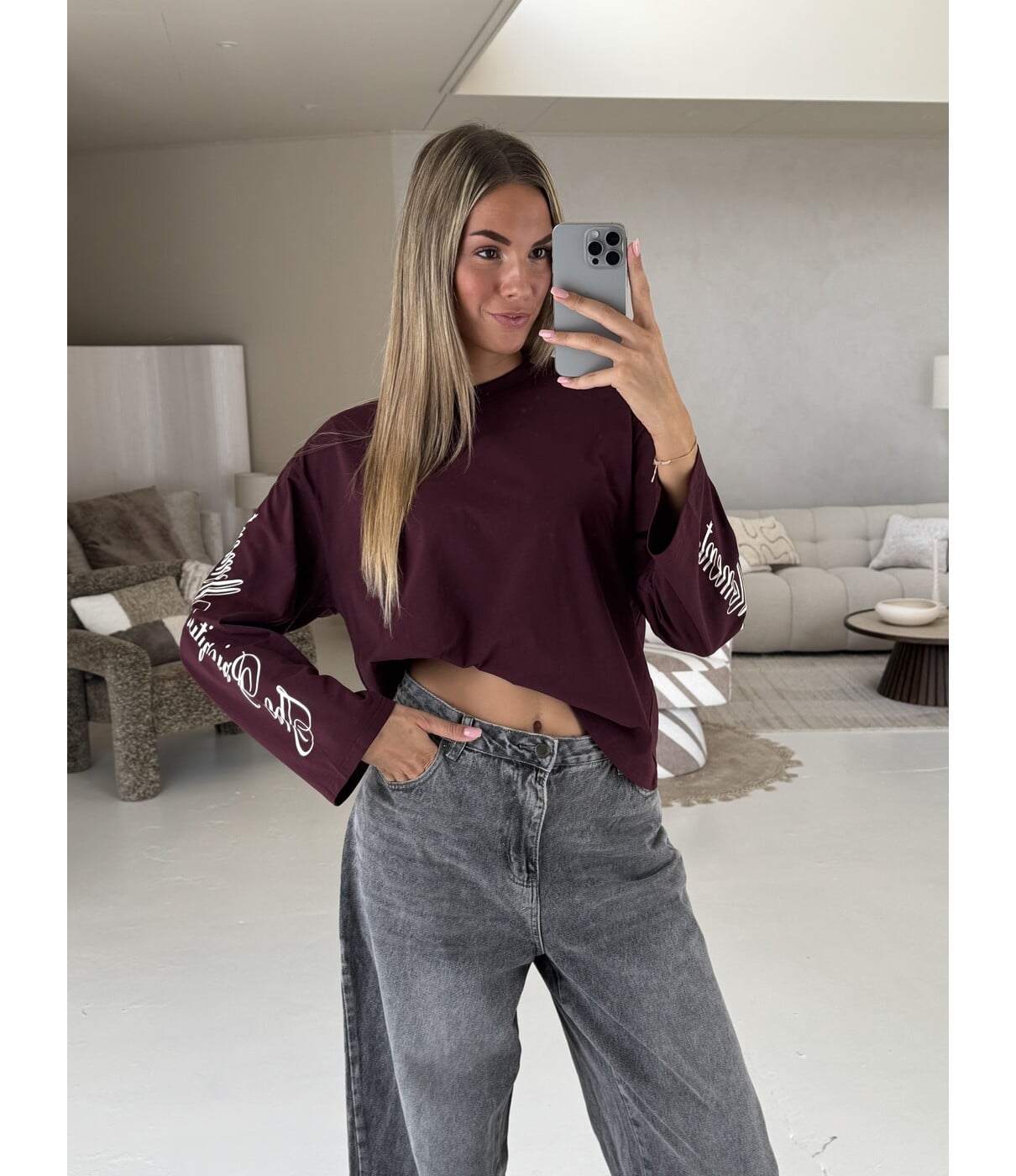 Longsleeve bordeaux | Betty