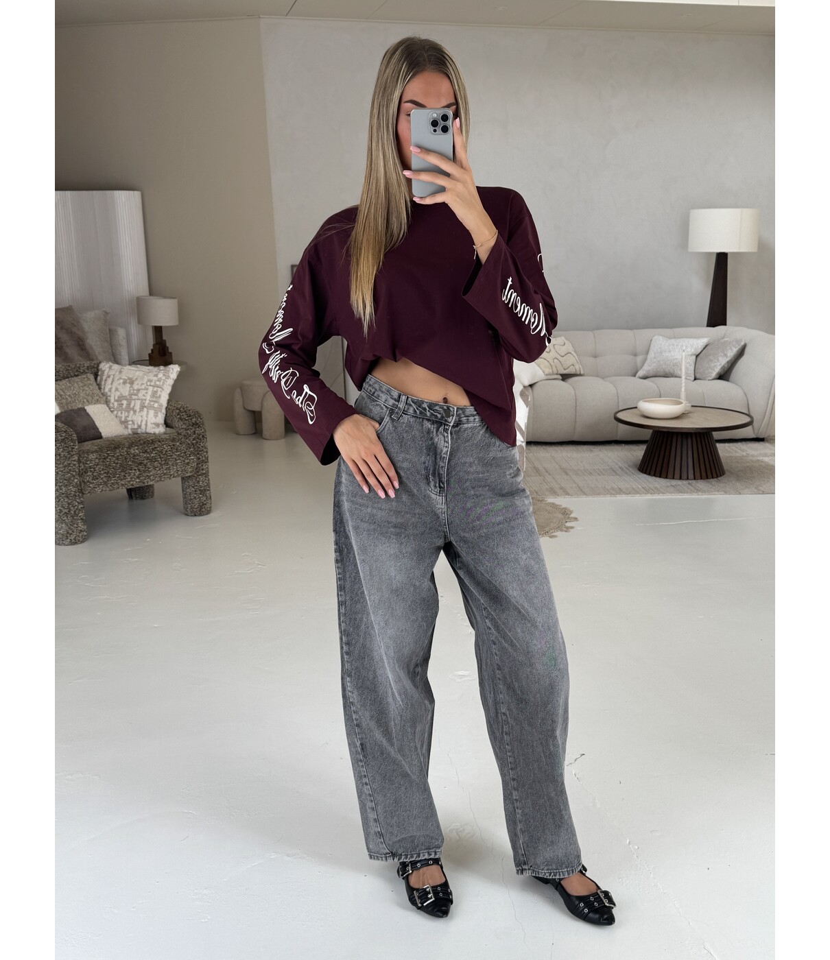 Jeans balloon grijs | Mascha