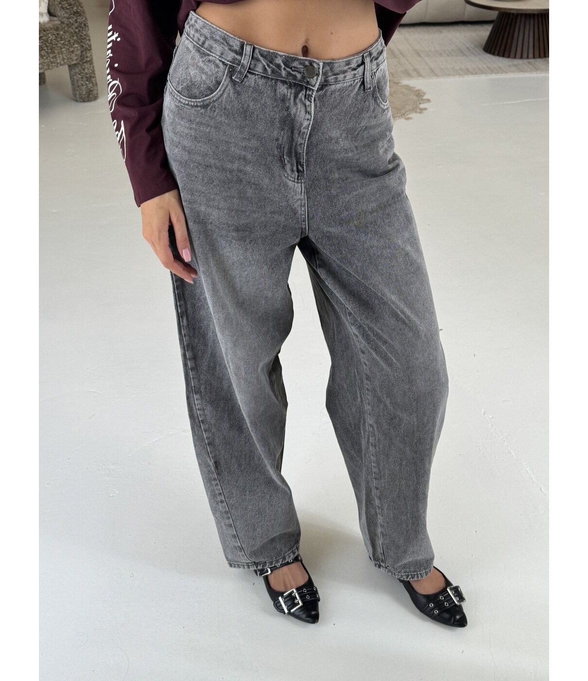 Jeans balloon grijs | Mascha