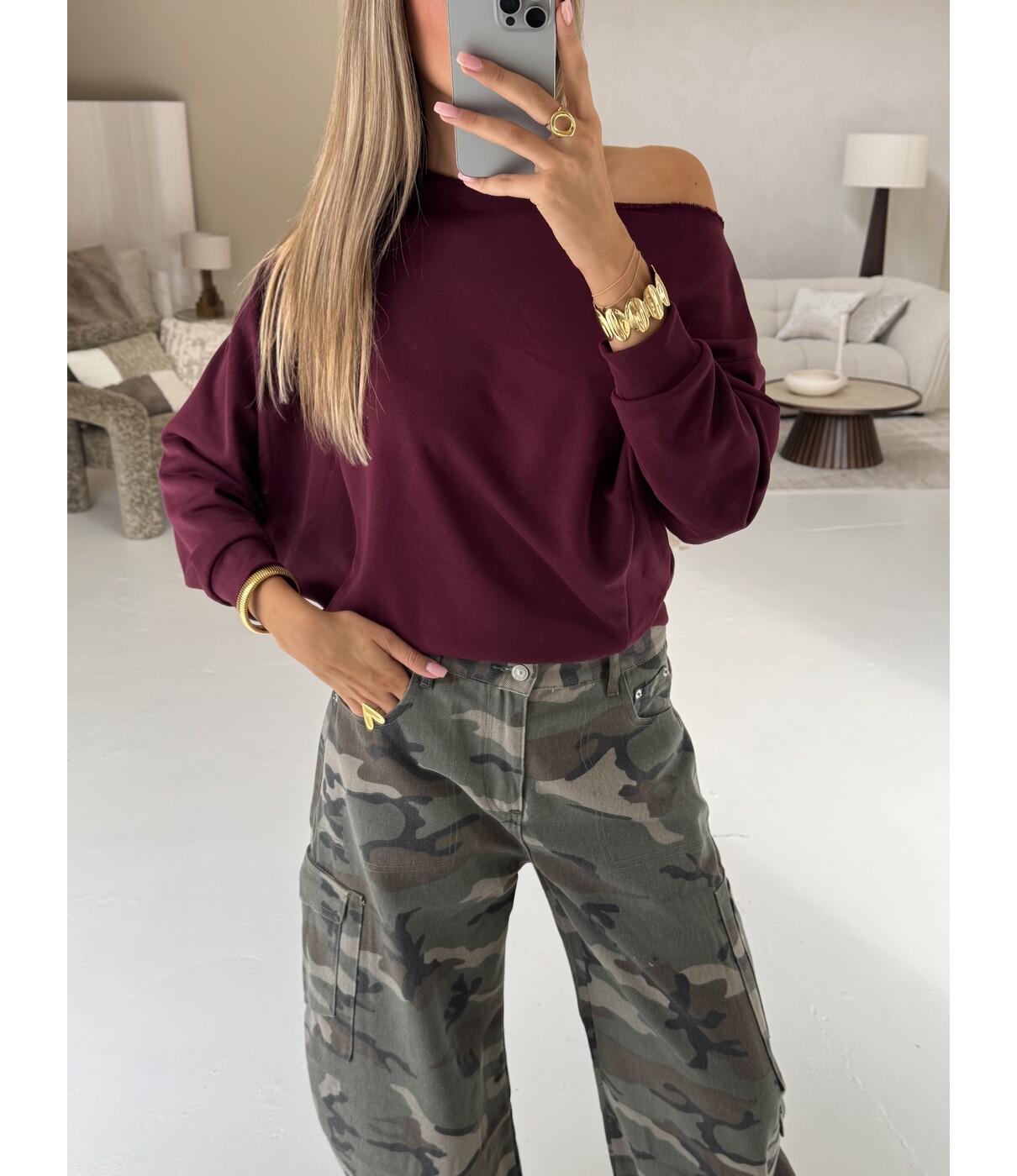 Trui bordeaux | Teddie