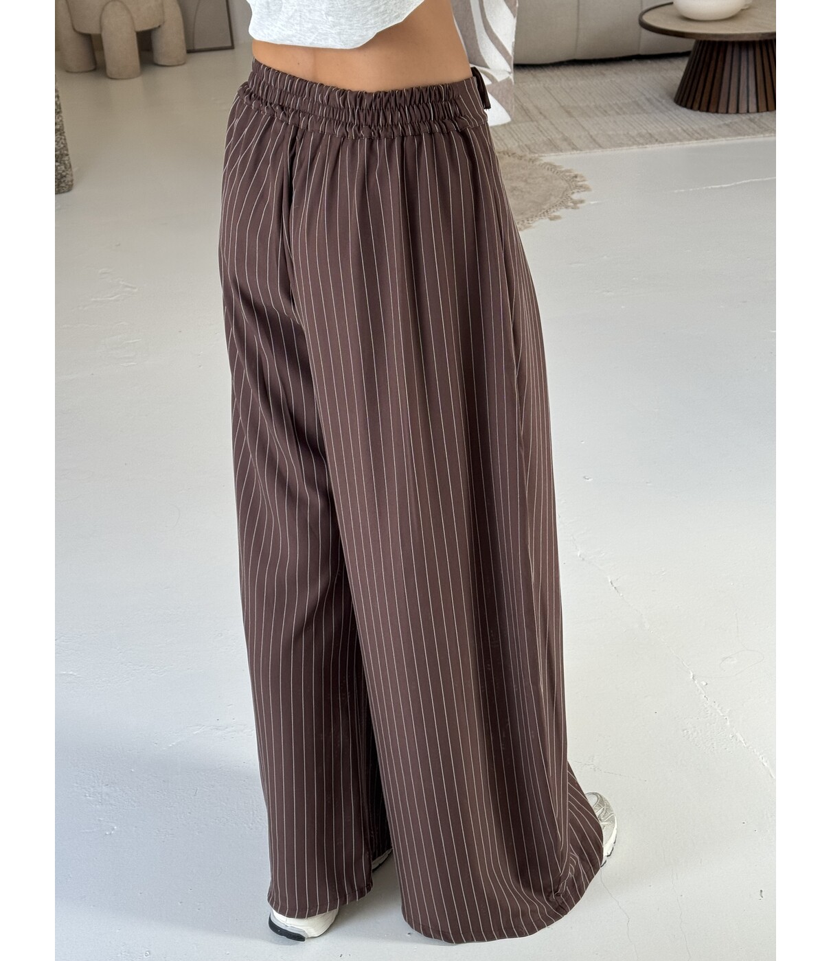 Pantalon gestreept bruin | Kaylee