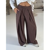Pantalon gestreept bruin | Kaylee