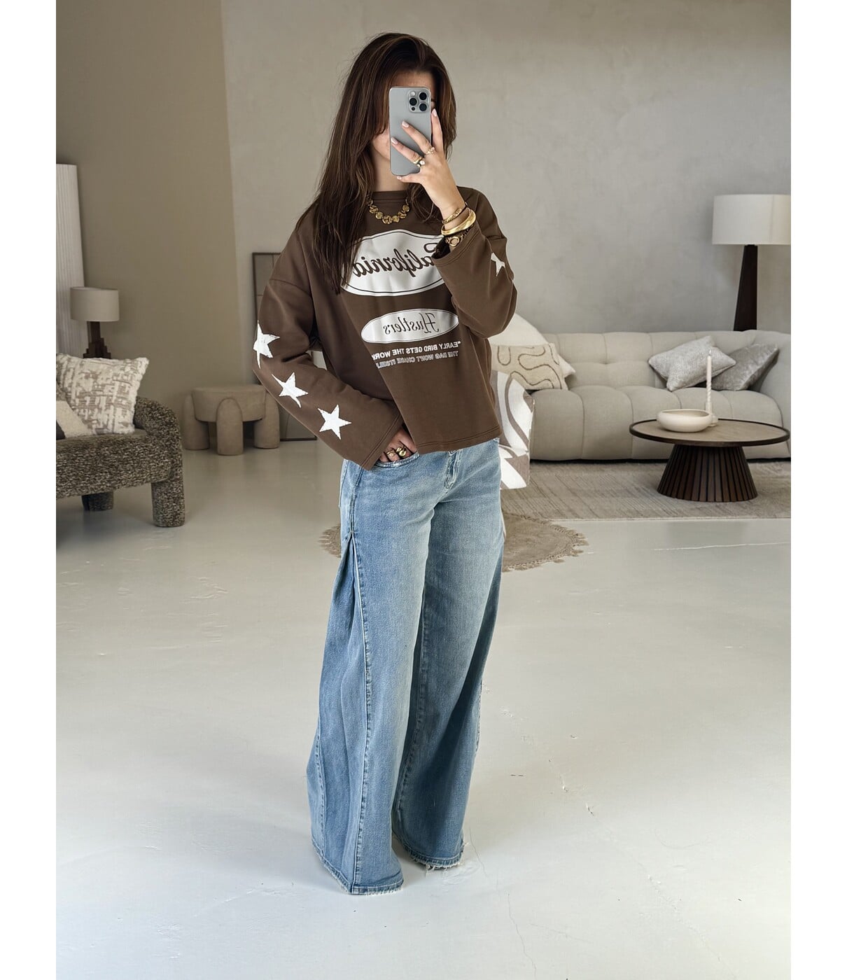 Longsleeve bruin | California