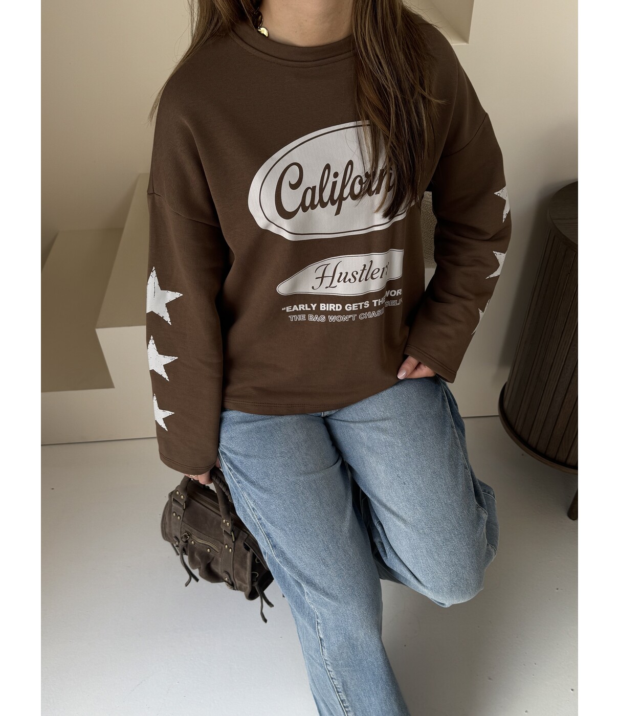 Longsleeve bruin | California