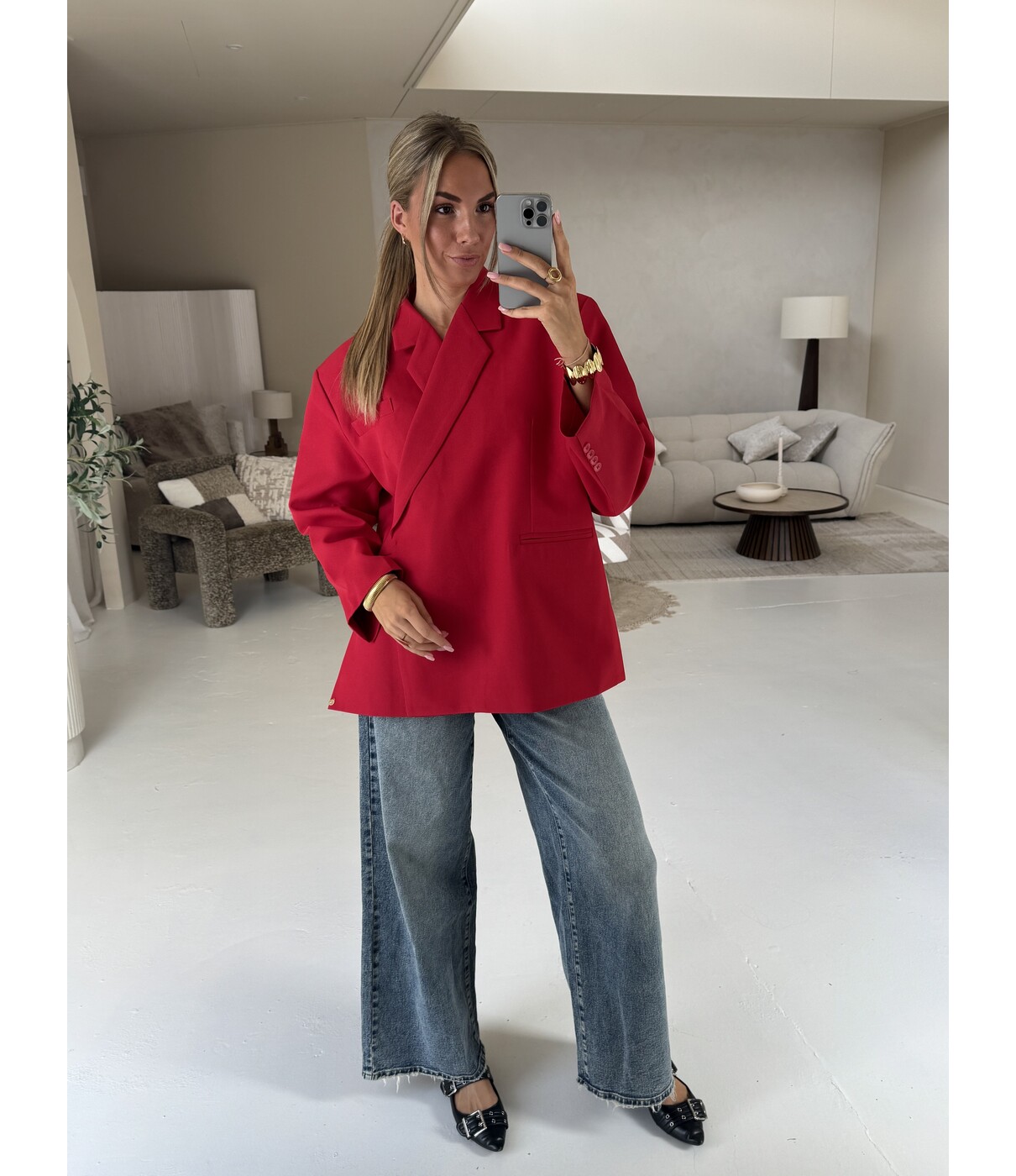 Blazer rood | Jasmijn