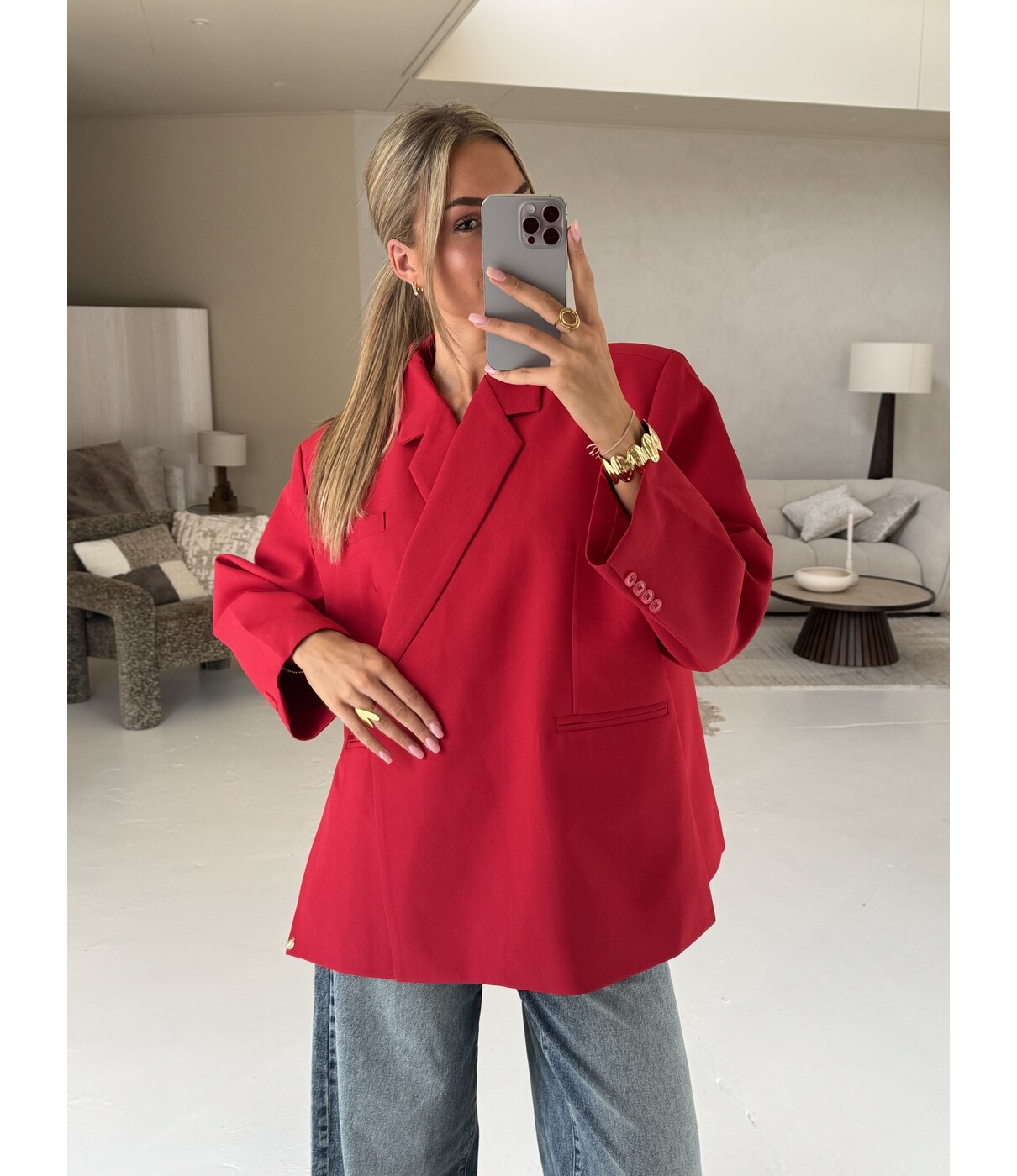 Blazer rood | Jasmijn