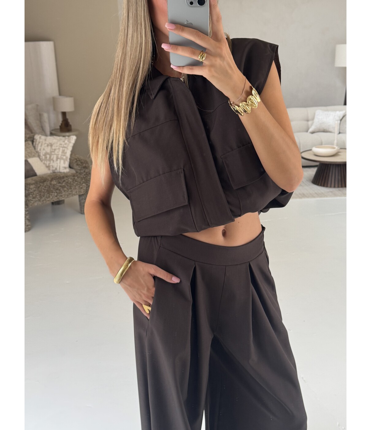 Gilet bruin | Wendy