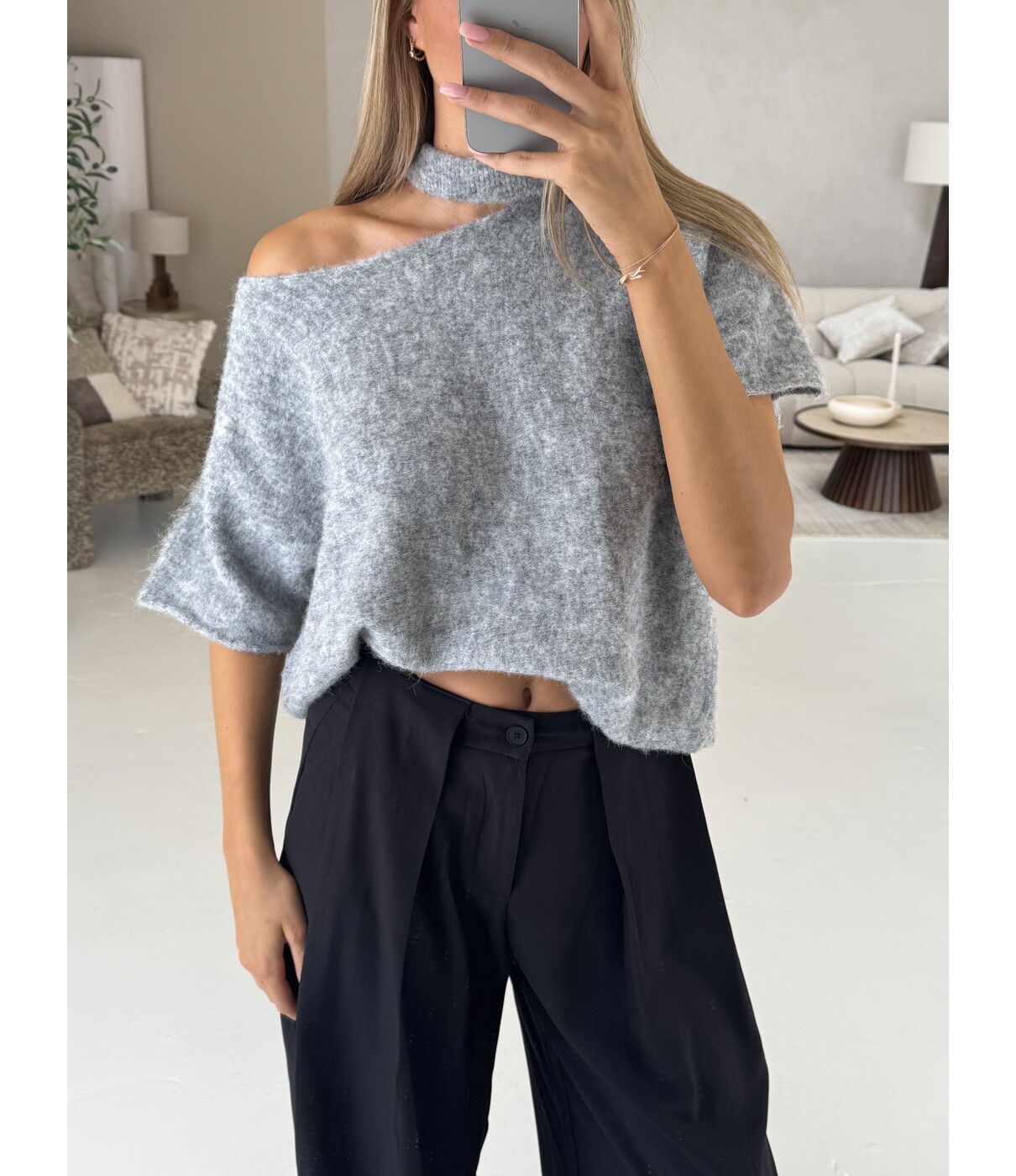 Top donkergrijs | Roos