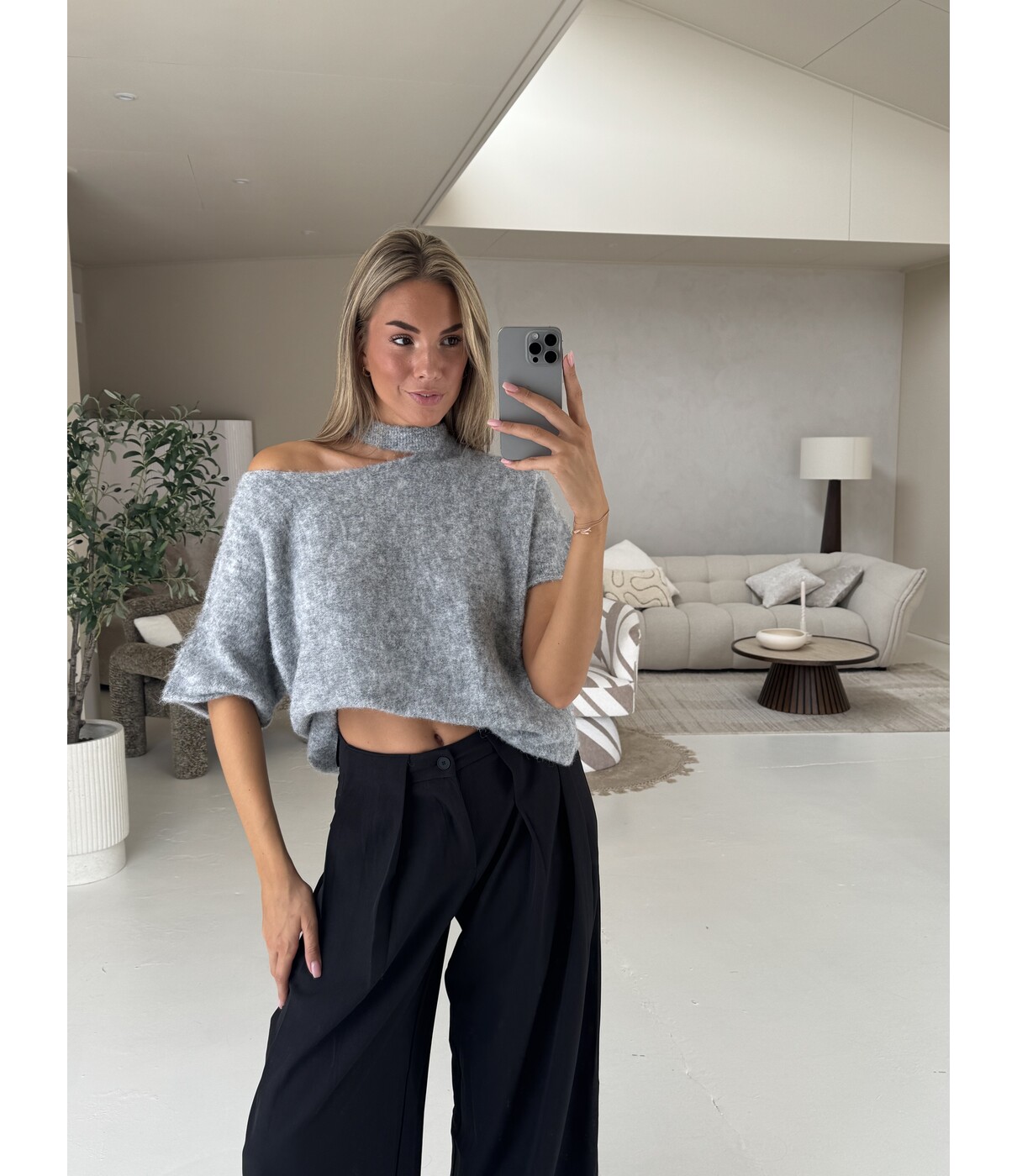 Top donkergrijs | Roos