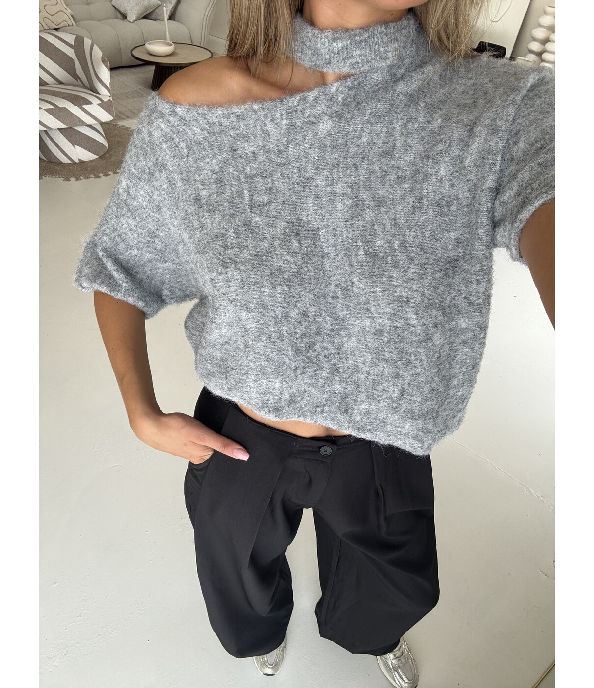 Top donkergrijs | Roos