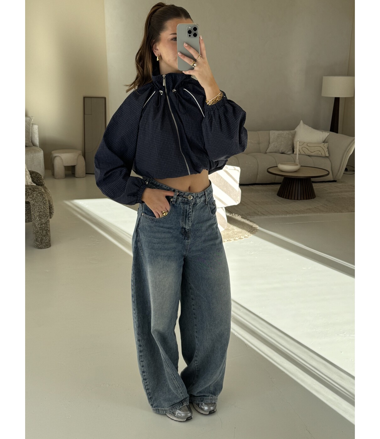 Jasje geruit blauw | Kim