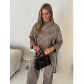 Blouse geruit bruin | Sterre