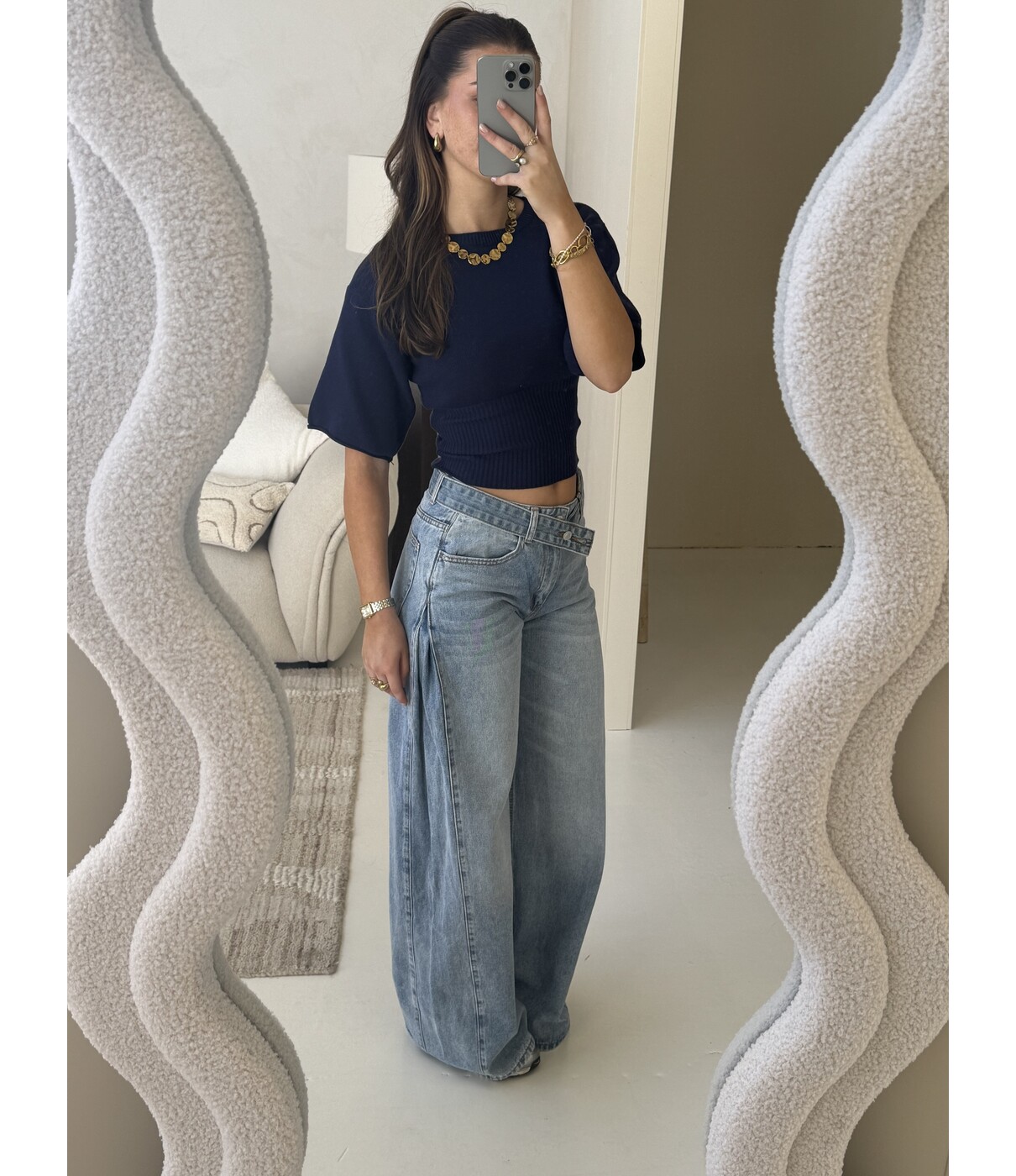 Jeans wide leg light blue | Lola