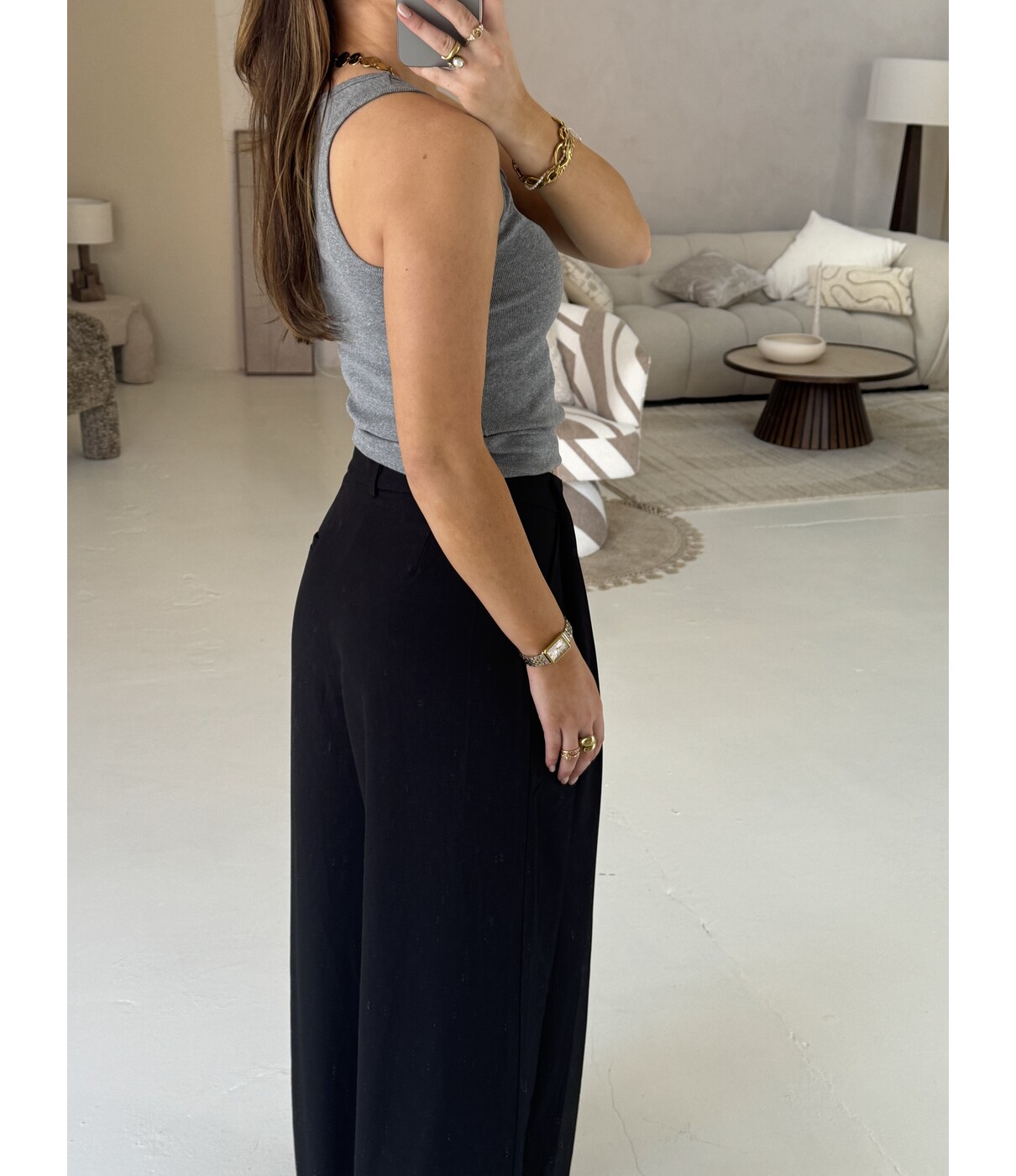 Tanktop grijs | Evelien