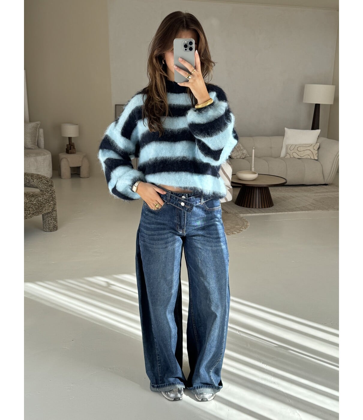 Trui gestreept blauw | Molly