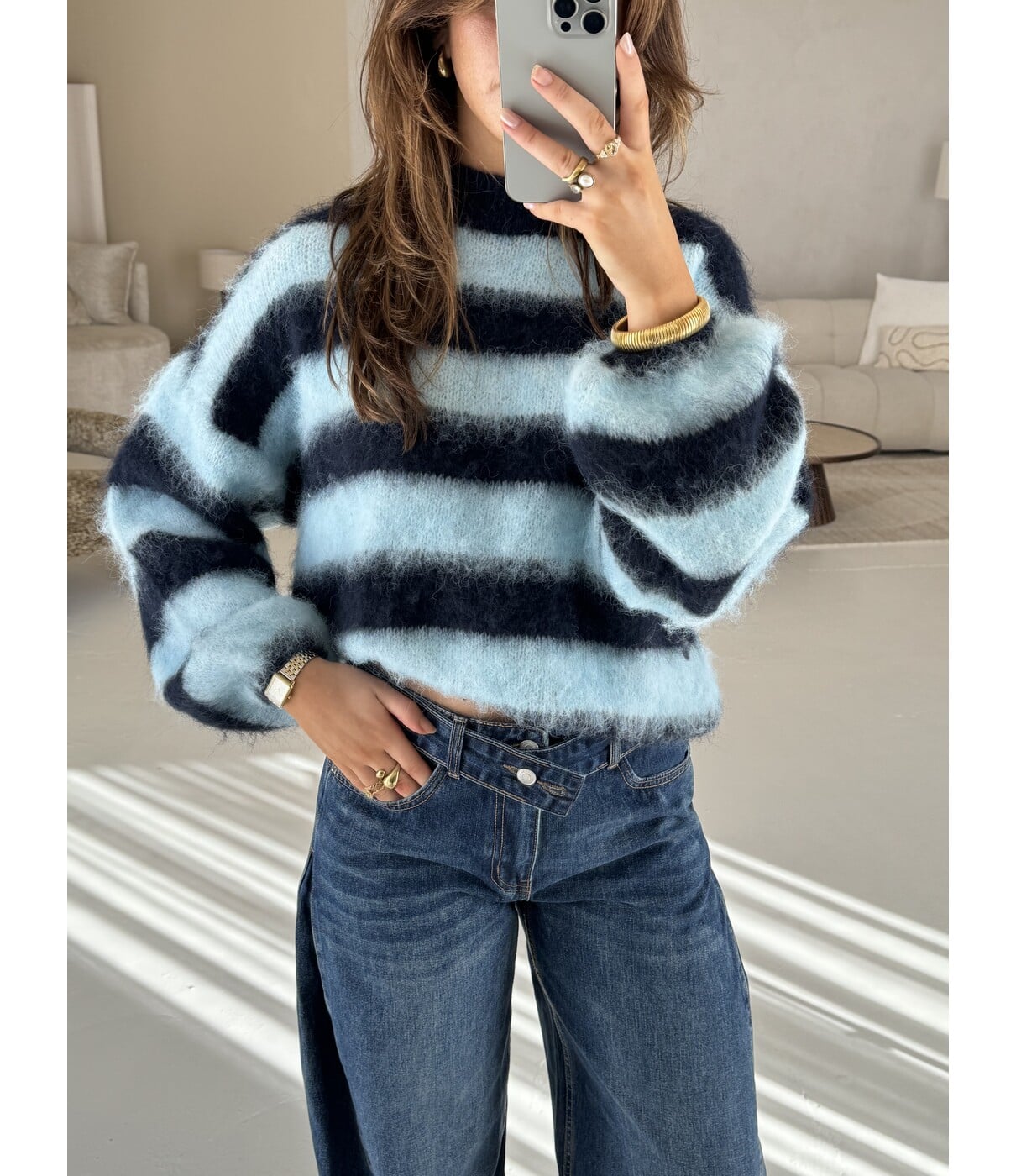 Trui gestreept blauw | Molly