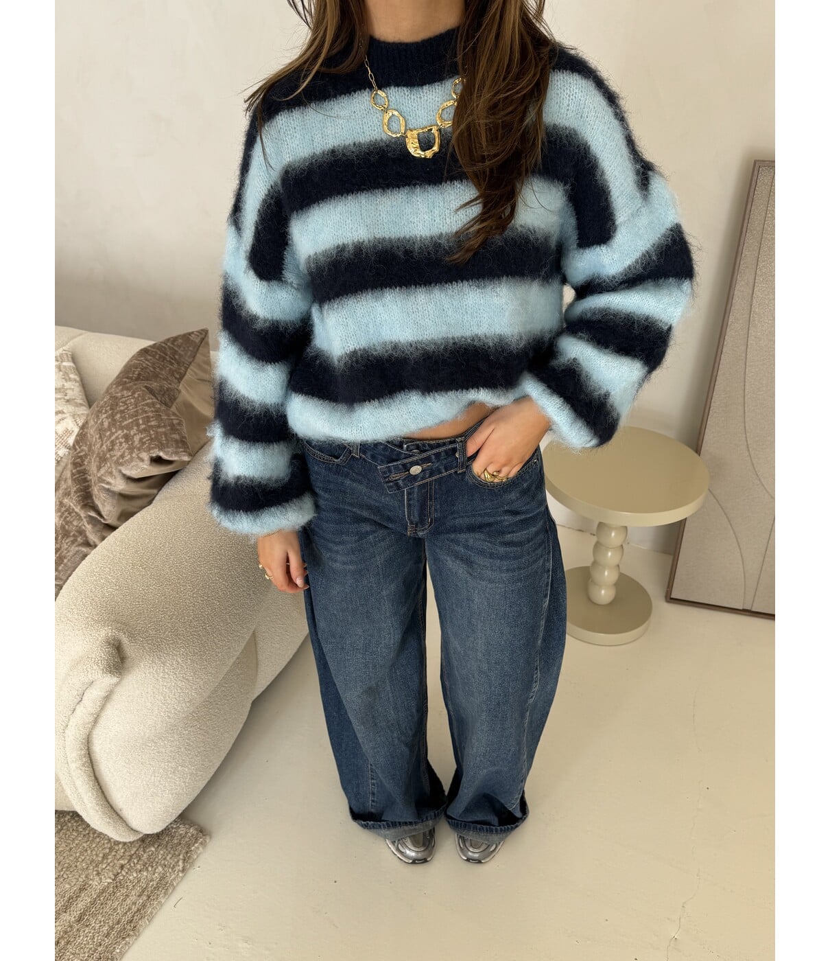 Trui gestreept blauw | Molly