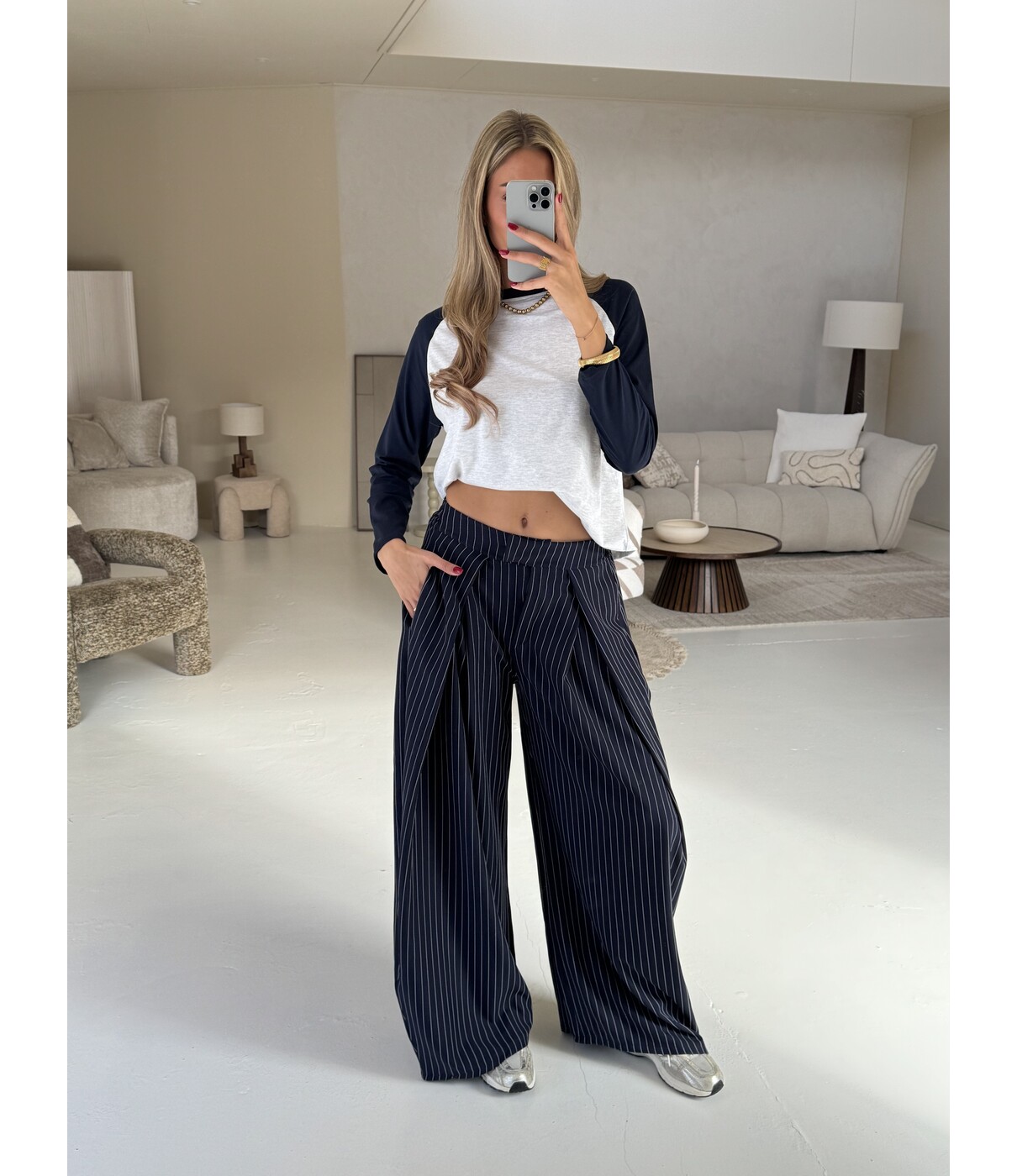 Pantalon gestreept navy | Kaylee