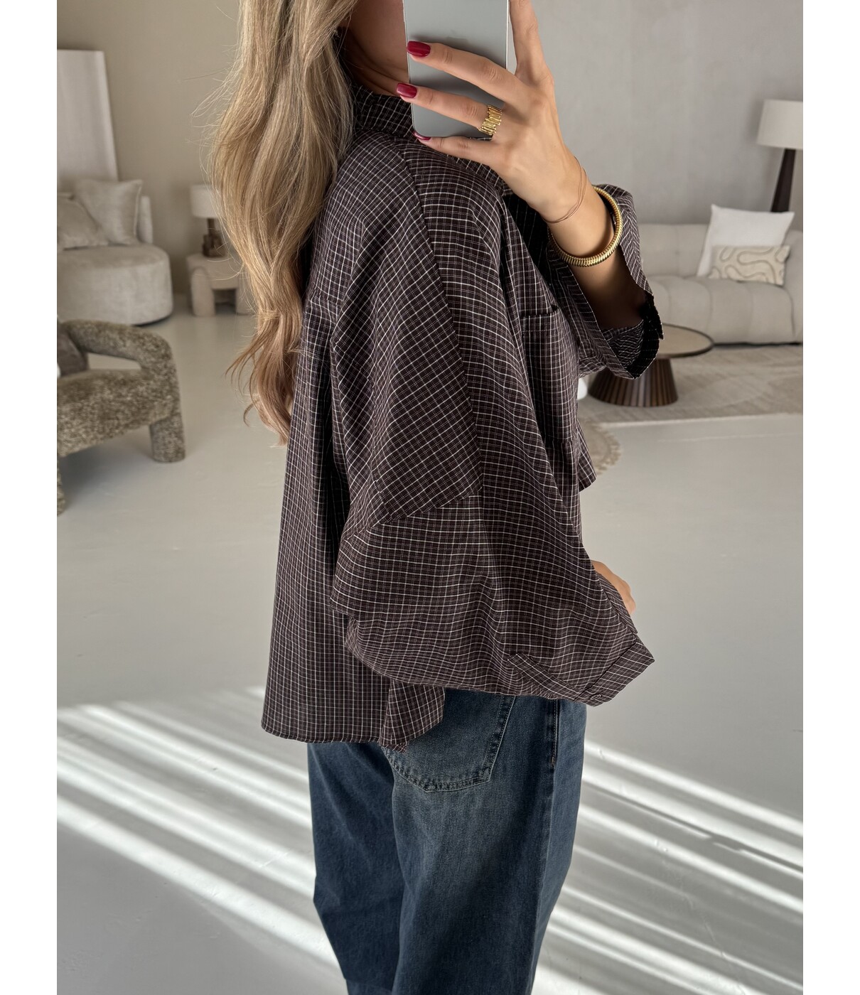 Blouse bruin | Naomi