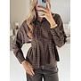 Blouse geruit bruin | Novee