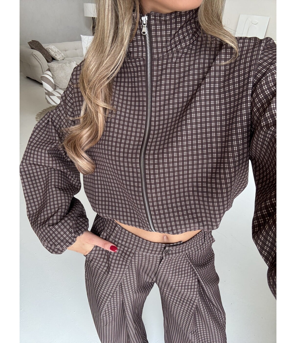 Jasje geruit bruin | Lotte