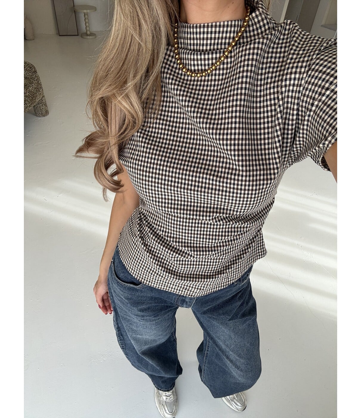 Top geruit bruin | Nina