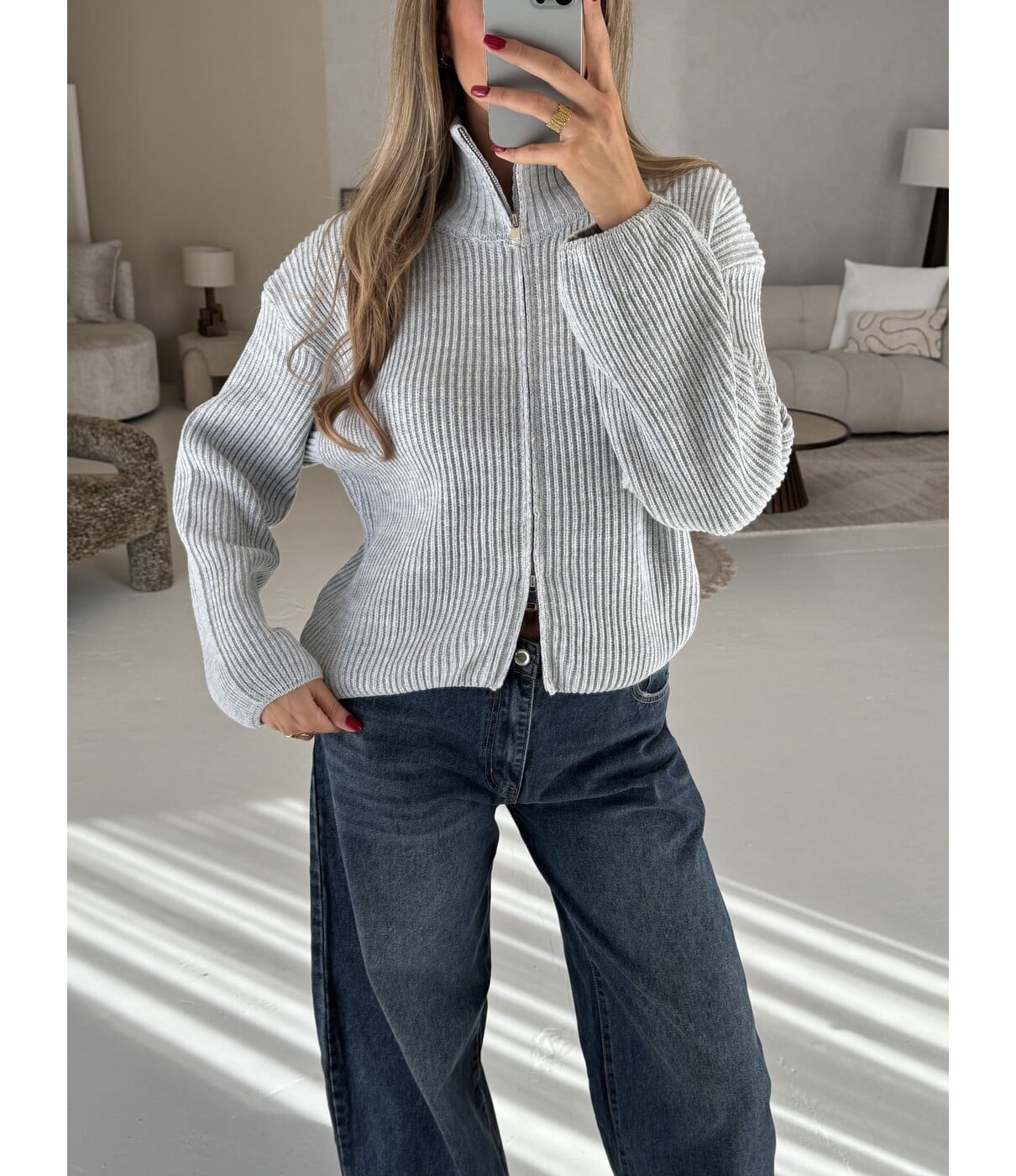 Vest grijs | Diede one size