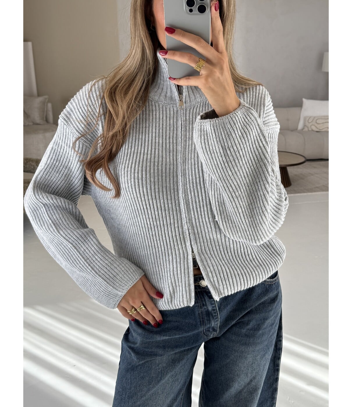 Vest grijs | Diede one size