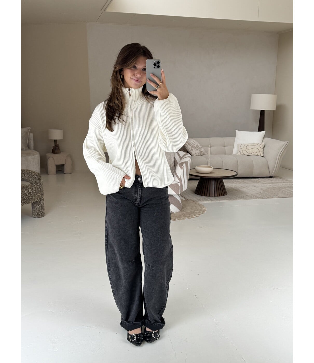 Jeans balloon zwart | Sem