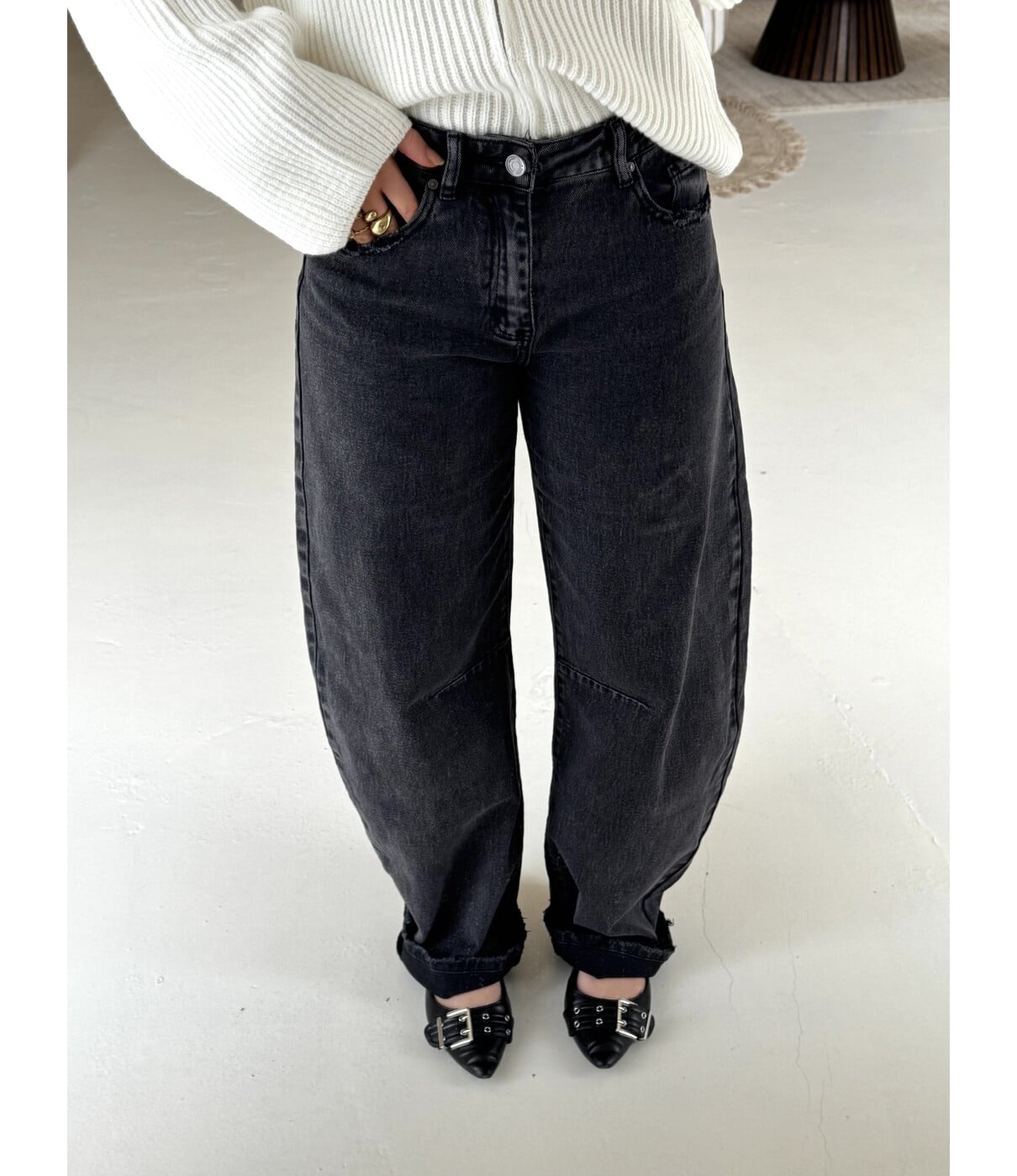 Jeans balloon zwart | Sem
