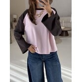 Longsleeve roze/bruin | Melissa