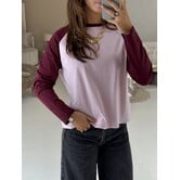 Longsleeve roze/bordeaux | Lizan