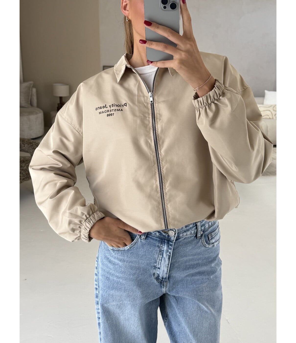 Priority Jeans Amsterdam wind jacket | beige