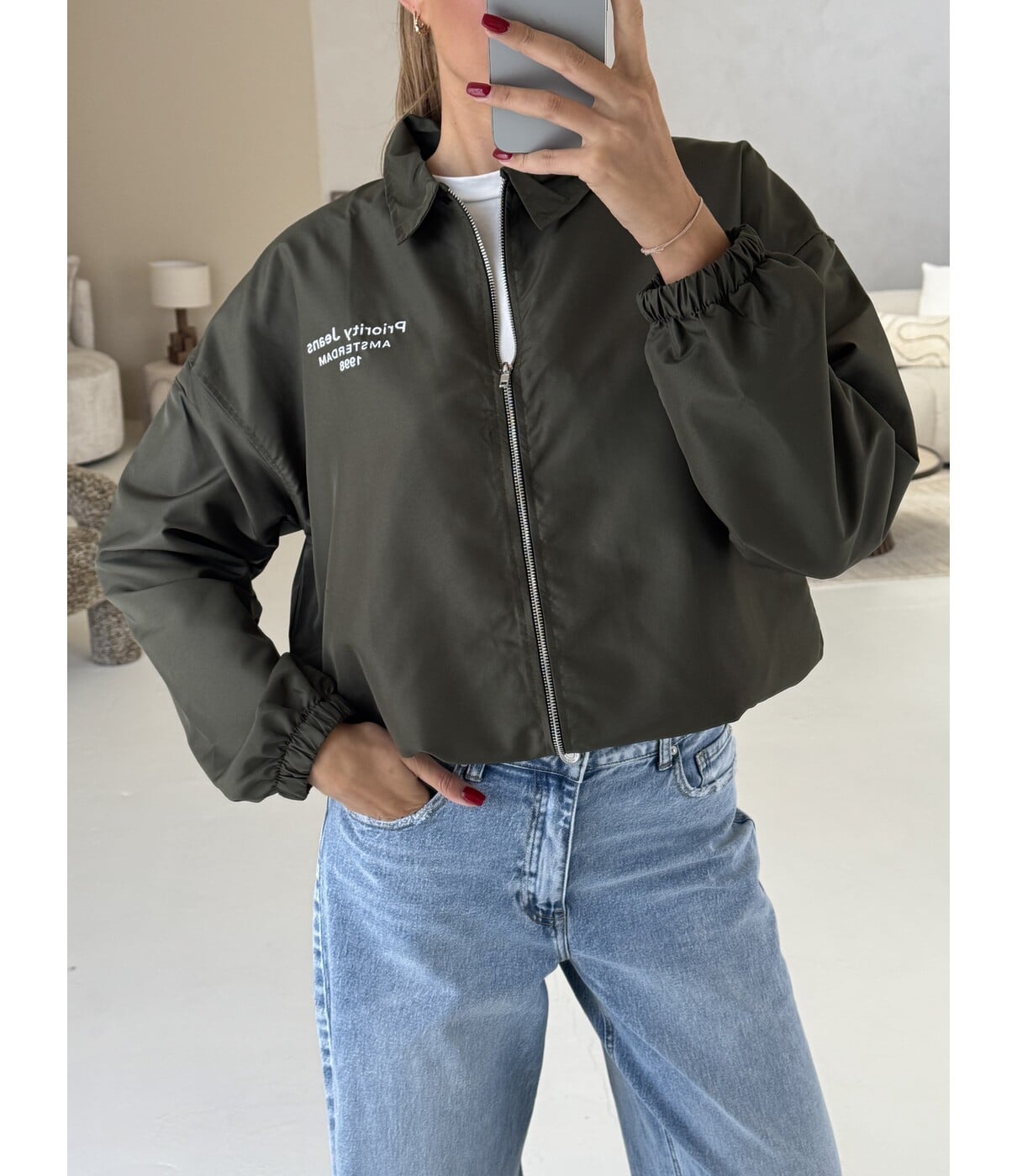 Priority Jeans Amsterdam wind jacket | kaki