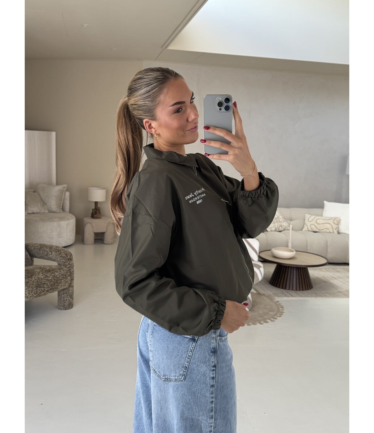 Priority Jeans Amsterdam wind jacket | kaki