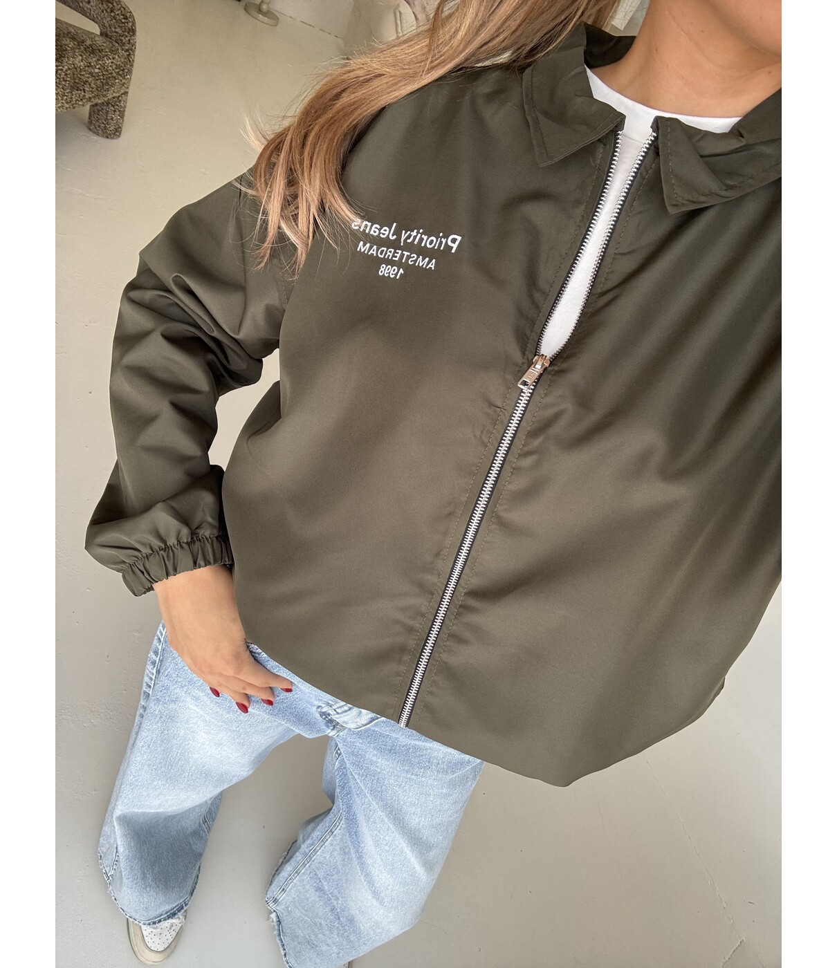 Priority Jeans Amsterdam wind jacket | kaki