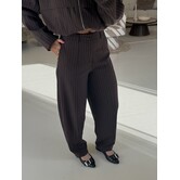 Pantalon gestreept bruin | Isaura