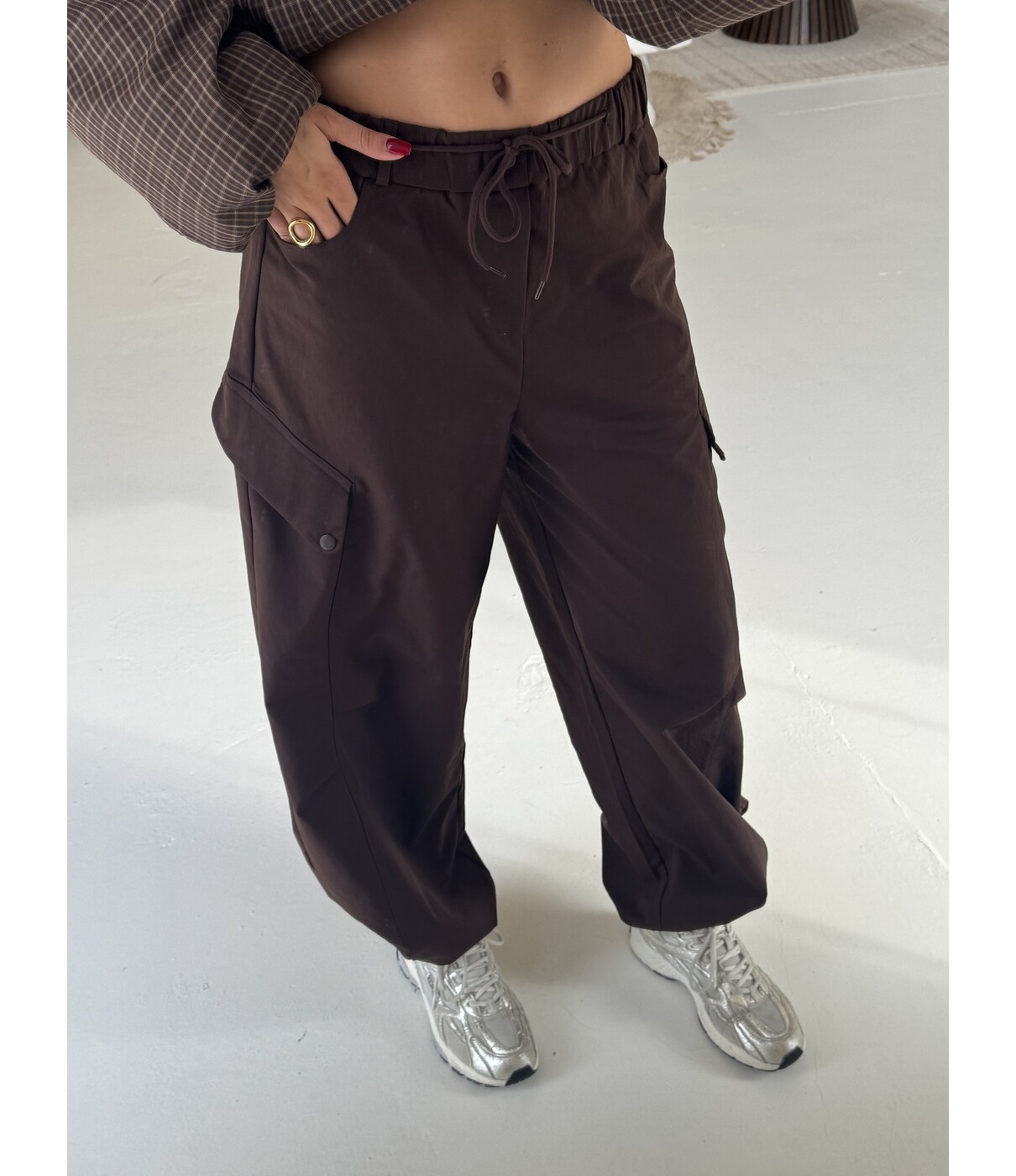 Broek cargo bruin | Mila