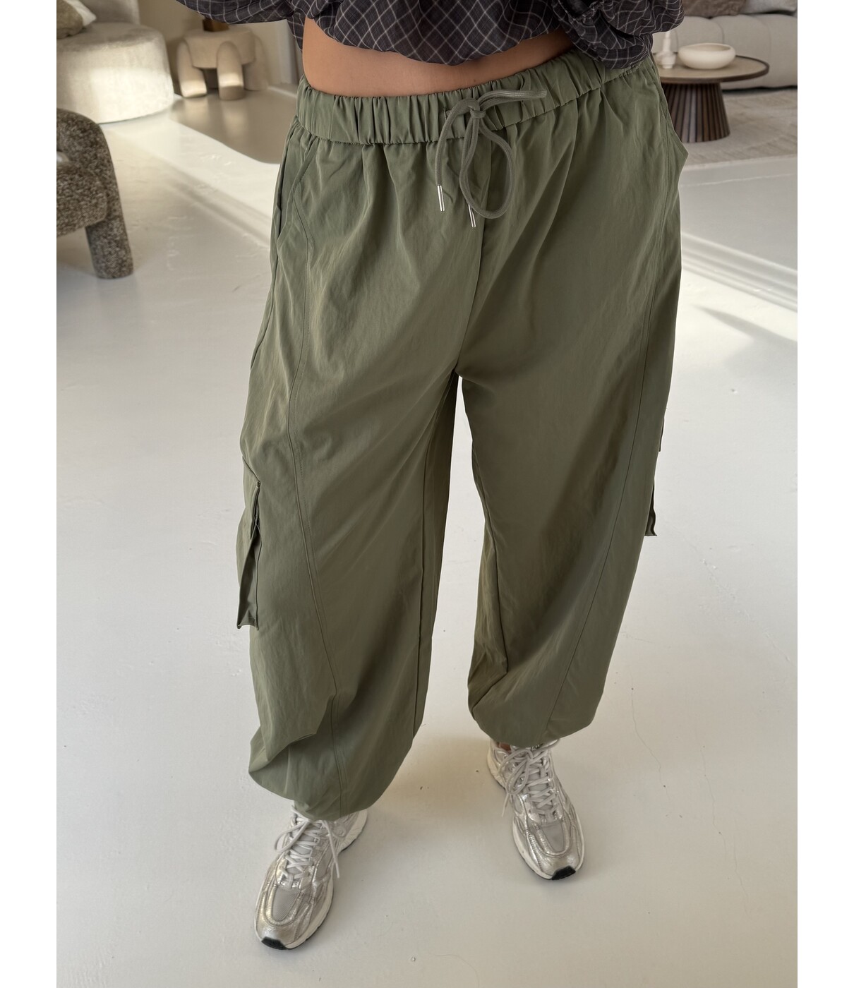 Broek cargo groen | Lianne