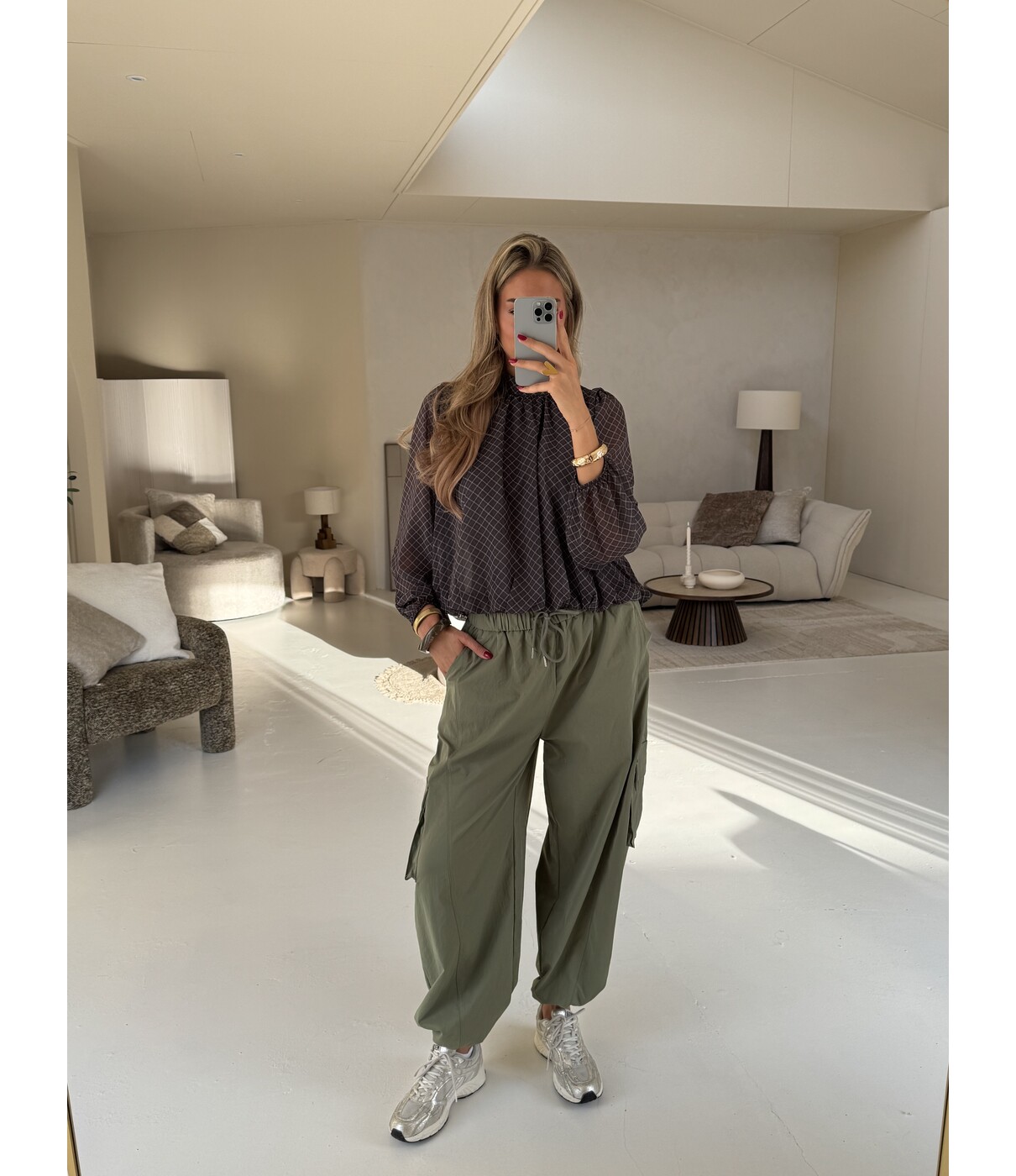 Broek cargo groen | Lianne