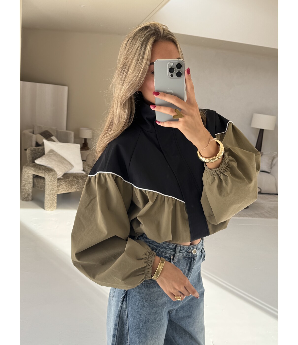 Jasje groen/zwart | Fien
