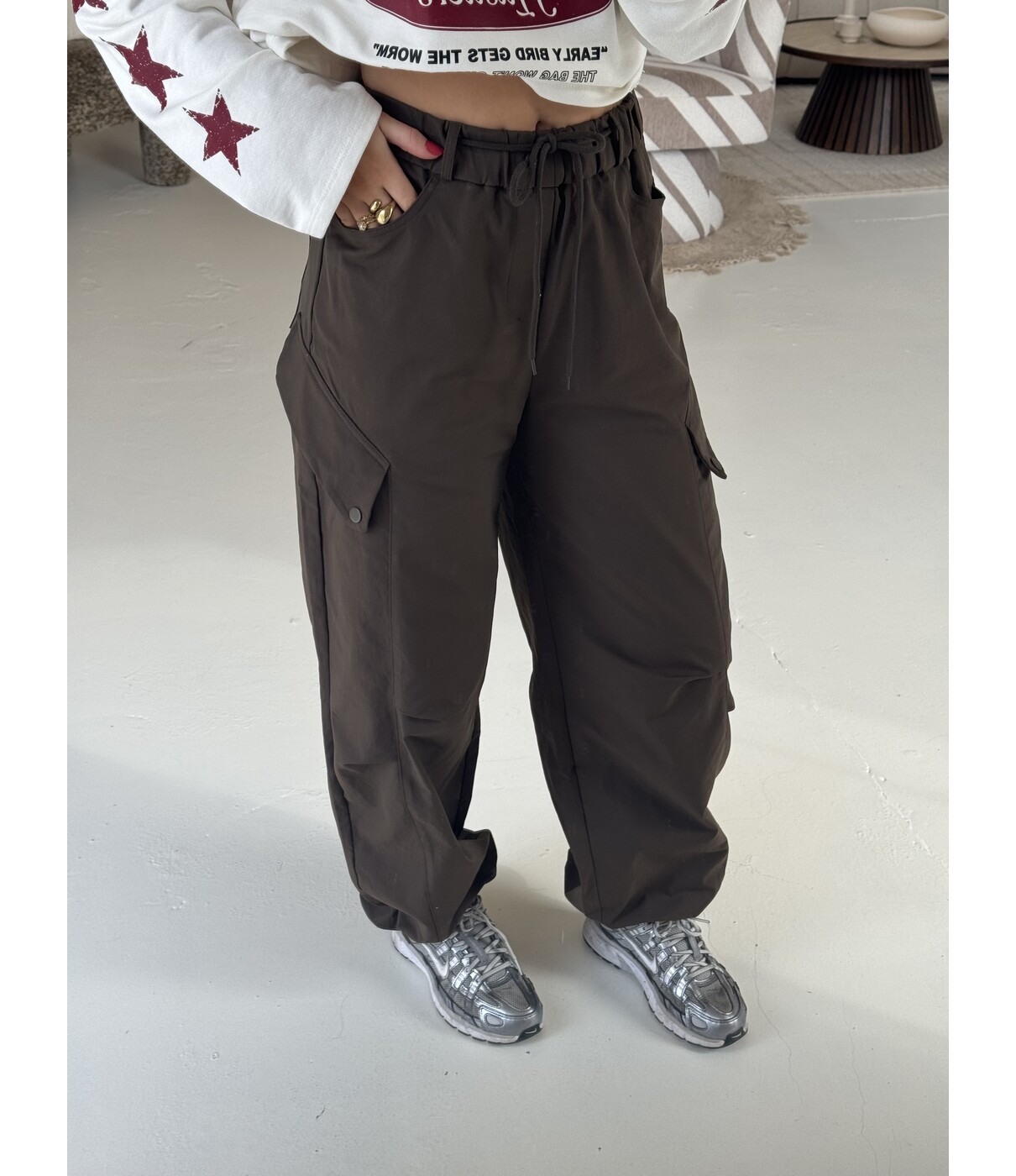 Broek cargo kaki | Mila