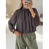 Blouse geruit bruin | Maxime