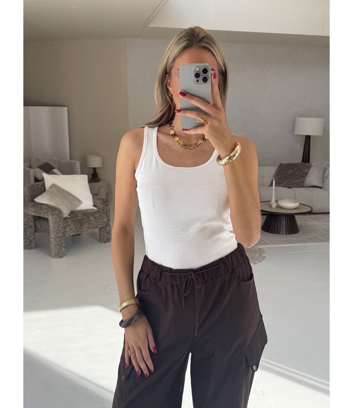 Tanktop wit | Evelien
