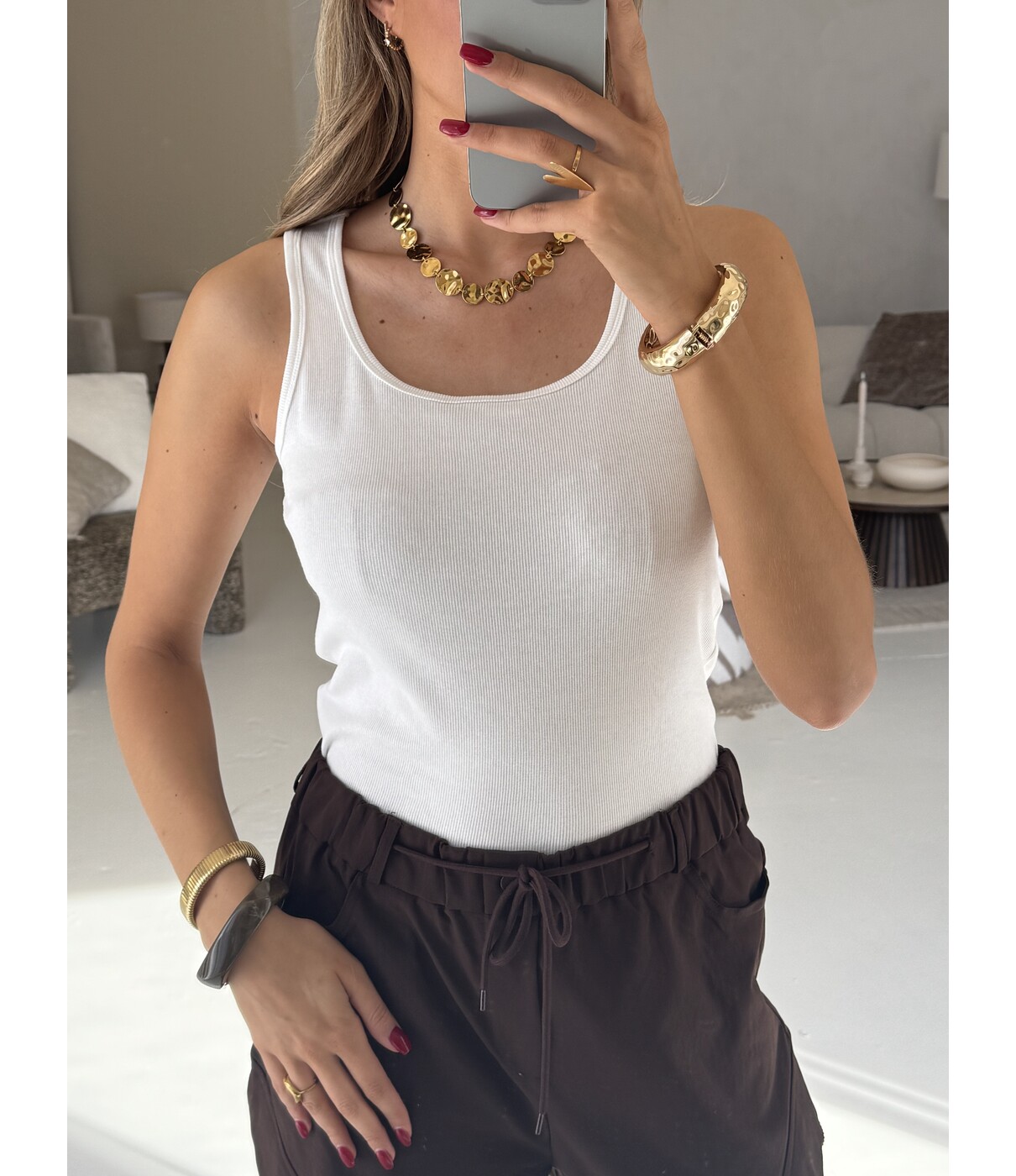 Tanktop wit | Evelien