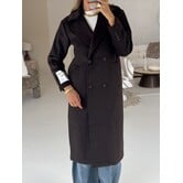 Colourful Rebel Zania wool long coat | bruin